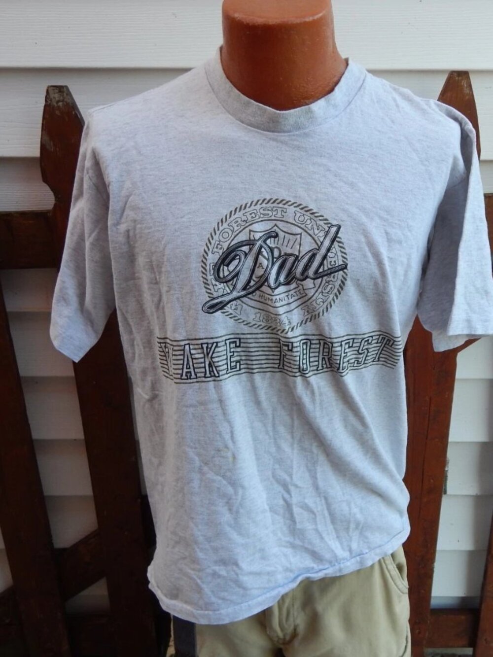 Vintage Jansport Mens LAKE FOREST UNIVERSITY DAD T Shirt Size Large